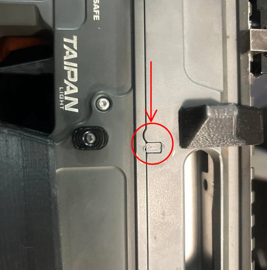 Bolt locking latch delete plug
- suit SCSA Taipan lite